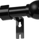 Curtain Rods for Windows 66" to 120", Single Window Rods 1" Diameter Drapery Telescoping, Adjustable Heavy Duty Curtain Rod with Brackets