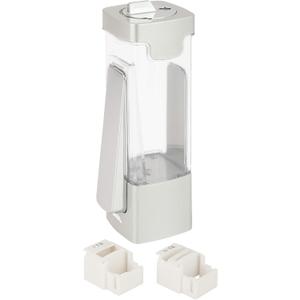 Honey-Can-Do Indispensable Sugar 'N More Dispenser | Plastic Portion Control Shaker | Auto-Measure 1/4, 1/2, 1 Tsp | Coffee & Baking Powder Doser (Silver/Chrome)