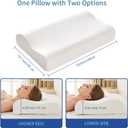 LuckyClover Cervical Neck Pillow for Sleeping, Contour Memory Foam Pillows for Sleeping, Adjustable Ergonomic Bed Pillow,Support for Side Back Stomach Sleepers(White)