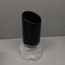 Vurkcy 3.5 inch Inlet Exhaust Tip, 5" Outlet 12" Overall Length Stainless Steel Exhaust Tail Pipe, Bolt-On, Rolled Edge, Slant Sleek Angle Cut, Polished Tailpipe, Black