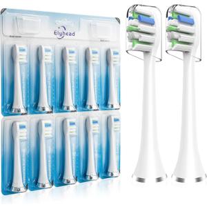 Toothbrush Replacement Heads Compatible with AquaSonic Black Series/Black Series pro/Vibe Series/Duo Series pro Electric Toothbrush, Medium Bristles, White, 10 Pack