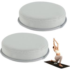 Yoga Knee Pad, 1.57 Inch Thick, Memory Foam and EPE Foam, Waterproof and Non-Slip, for Knees Elbows Wrist Hands Head Yoga Pilates Work Out Kneeling Pad, Exercise Mat 2 (Light Gray)