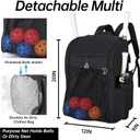 52L Pickleball Bag Fits 6+ Paddles,Pro Pickleball Backpack with Wet Dry Separation,Shoe Compartment,Hidden Ball Net,Designed for 2 Players Family and Couples