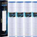 POOLPURE PLF131A Pool Filter Replaces Pleatco PA131-PAK4, Ultral-A2, Hayward CX1280XRE, SwimClear C5020, Unicel C-7494, Filbur FC-1227, FC-6435, C5025, C5030, 4 X 131 sq. ft. Filter Cartridge 4 Pack