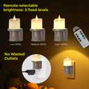 2-in-1 Plug in Night Light (2 Pack) - Dual Mode: Auto Sensor & Remote Timer - Boho Neutral Beige Candle Nightlight for Nursery, Bedroom, Bathroom Aesthetic (Taupe, 2 Pack)