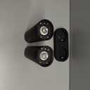 LARS NYSM Electric Salt and Pepper Grinder Set, USB Rechargeable, Automatic Salt and Pepper Mills, Spice Shakers Refillable with LED Light, Adjustable Coarseness, Ceramic Grinder (Carbon Black)