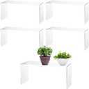 Soaoo 4 Pcs Large Clear Acrylic Riser for Display Acrylic Shelf Riser Jewelry Stand Retail Desktop Display Stand for Cupcake, Collectibles, Organize, Decor (13 x 4.5 x 6 Inches)