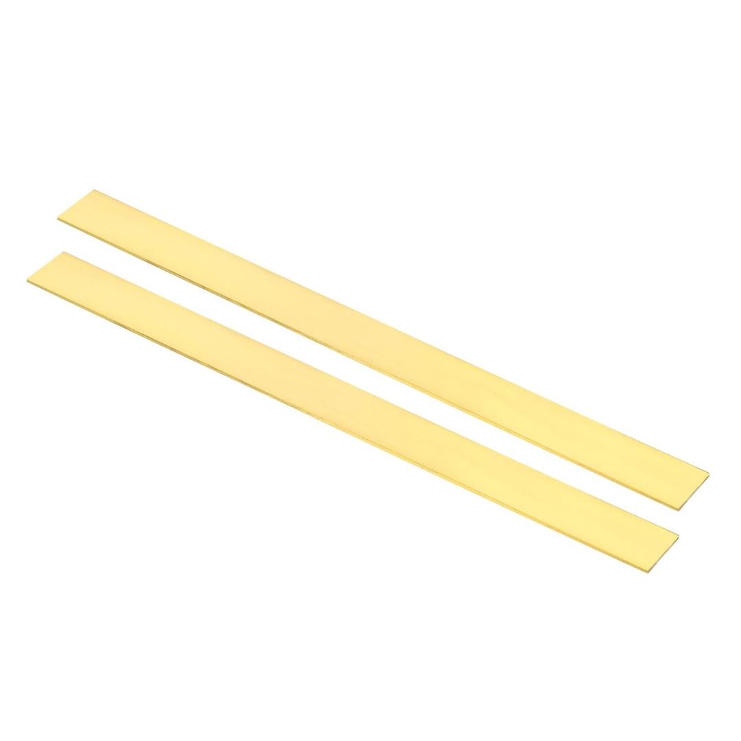 PATIKIL 1/12 x 1 x 12 H59 Brass Flat Bar, 2 Pcs Solid Flat Mill Stock for Crafting Maintenance Electrical Architectural Decoration, Brass