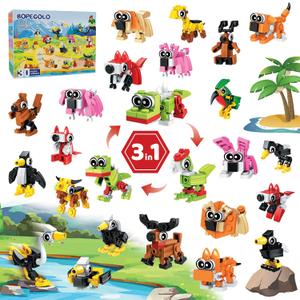 30 Pack Easter Party Favors Building Set for Kids, 750 Pcs Mini Animal 3-in-1 Building Block Kit Sets, Classroom Goodie Bags Stuffers for Kid, Best Birthday Gifts for Boys Girls Ages 6+
