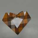 ADOGGYGO Fall Dog Tuxedo Bandana, Orange Plaid Pet Tux Collar with Bowtie, Adjustable Halloween Thanksgiving Formal Costume for Extra Small Dogs Pets (XS)