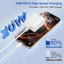 iPhone 17 16 15 Charger Fast Charging,3-Pack 20W Apple USB C Charger Block with 60W Type C to USB C Cable Cord 6FT for iPhone 17 Pro Max/17 Air/16 Pro Max/Air/iPad/Galaxy/Pixel/Travel & Home Use