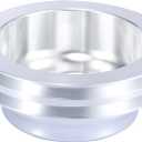 X AUTOHAUX Vehicle Crankshaft Pulley Long Water Pump Double Groove Crank Pulley for Chevy SBC 350 Engine