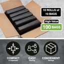 45 Gallon Garbage Trash Bag 40X46" 1.2 Mil Black 100 Count Can Liner Bulk 40 Gallon 41 Gallon 42 Gallon 43 Gallon 44 Gallon Made in USA