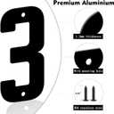 8 Inch Large Metal Letters, Metal House Letters, Modern Black House Address Letter for Outside, Outdoor Address Letter for Apartment Home Street Office Mailbox (C)