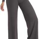 YEOREO VitaWeave Straight Leg Leggings Women Fold Over Wide Leg Pants 31.5" Eddiy Casual Gym Workout Sweatpants, Grey, S