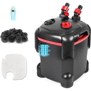 172GPH Canister Filter, External Aquarium Filter Ultra-Quiet Water Circulation Cleaning Machine with Media for Fish Tanks and Aquariums Up to 30 Gallons (172GPH)