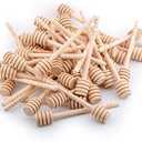 100-Pack 6 Inch Portable Wooden Jam Honey Dipper Honey Sticks for Honey Jar Dispense Drizzle Honey (6inch 100pcs)