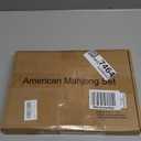 Travel Mini American Mahjong Set, Mahjong Game Set with 166 White Tiles (0.8"), Complete Set with 4 Racks, and Thickened Blue Printed Mah-Jongg Tiles Bag, Portable Travel Mahjongg Set