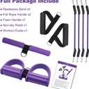 Pedal Resistance Band, 4-Tube Elastic Pull Rope, Sit-up Equipment, Yoga Strap Bodybuilding Expander, Exercise Bands, Fitness Equipment for Abdomen, Waist, Arm, Leg Stretching Slimming Training