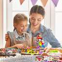 WorldBazaar Halloween Suncatchers Craft 24 Sets Halloween DIY Ornament Window Paint Art Craft Kits Pumpkin Bat Cat Sun Catchers for Kids Classroom Family Holiday Activities Party Supplies