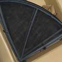Fire Pit Spark Screen, 30 Inch Fire Pit Screen with Handle & Poker, Heavy-Duty Steel Fire Pit Cover Round Mesh Replacement Outdoor Firepit Screen Lid for Backyard/Beach/RV Camping
