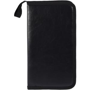 Tyenaza CD Case, Portable PU Leather DVDs Wallet Holder 80 Capacity VCD Wallet Storage Bag Case Organize for VCD DVD Binder Bag Album Booklet(Black)