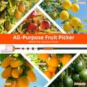 30FT Reach Fruit Picker with Basket Telescoping Pole, Apple Picker