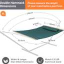 SUNCREAT Hammocks Replacement Hammock for Stand, 475 lbs Capacity, Two Person Backyard Hammock for Outside, Dark Green
