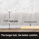 GarveeHome 5x8 Fluffy Area Rug- Shag Area Rug for Living Room, Shaggy Large Indoor Thick Living Room Carpet with Non-Slip Backing, Soft Plush Fuzzy Carpet for Bedroom, 5x8, White