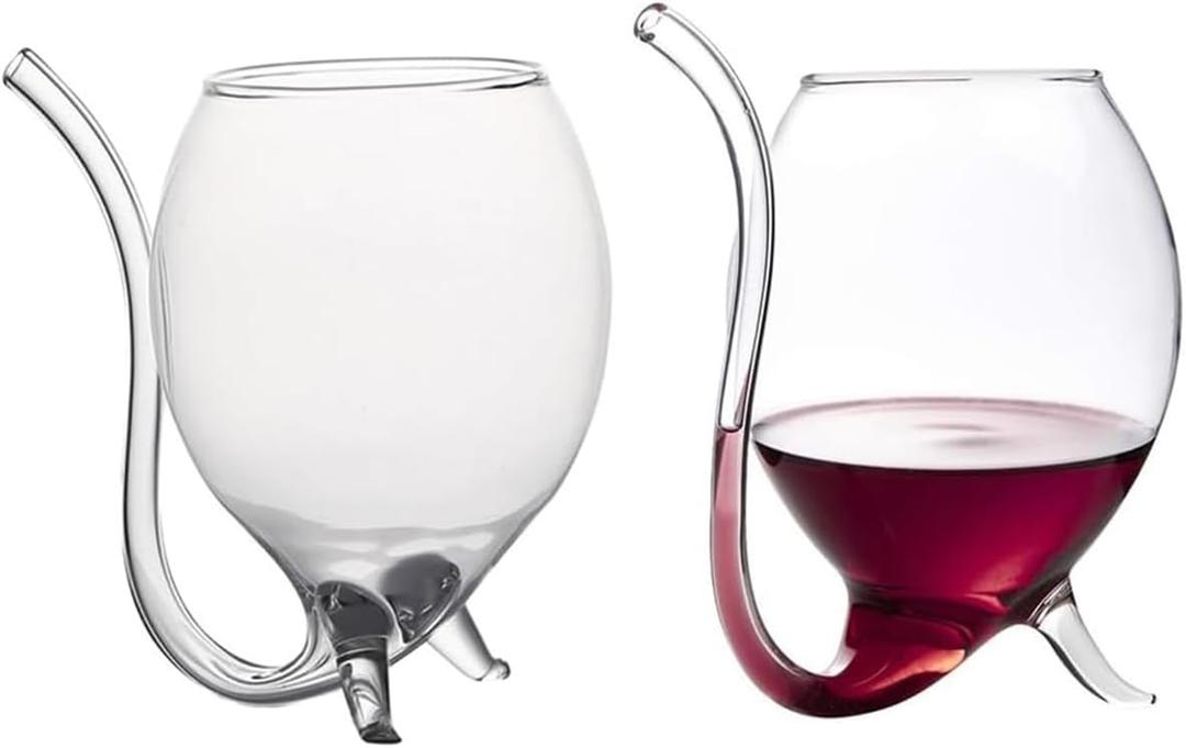Vampire Shape Wine Glasses 10oz Straw Red Wine Glass 300ml
