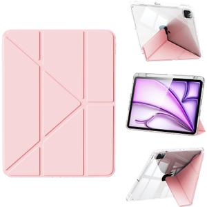 Folio Magnetic Cover Compatible with iPad Air 11-inch Case M2/M3, Replacement for iPad Pro 11-inch Case(4th/3rd/2nd/1st) with Multi-Angle Stand, 10.9 inch Air 5th/4th Clear Cover with Pencil Holder