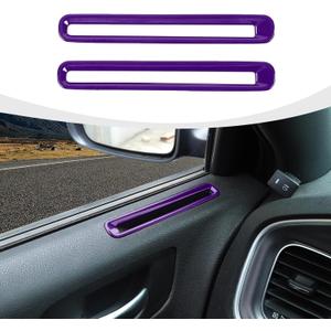 for Charger Door Air Vent Trim, Door AC Air Conditioner Outlet Vent Cover Ring Compatible with Dodge Charger 2011-2024 Interior Accessories, Purple