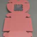 3.2x3.2x1.5 Inches 50PCS Mini Bakery Boxes with Window for Cookies, Soap, Chocolate Truffle, Donut, Macaron(Pink)