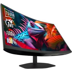 Sceptre Curved 27-inch Prime Gaming Monitor 1500R 100Hz HDMI X2 DisplayPort 1ms 100% sRGB, Build-in Speakers Machine Black 2025 (C275W-FW100T Series)