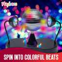 Playbees Rotating Disco Ball - LED Revolving Disco Ball with Movable Strobe Lights for Disco Party Decor, Mirror Lights Party, Mini Lava Lamp Alternative, 30 Second Dance Party