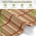 Kokorona Cordless Sheer Bamboo Roman Shades with Valance, Light Filtering Woven Bamboo Blinds for Windows, Natural Window Blinds Roll Up Shades for Home & Patio, 45" W x 64" H, Light Russet
