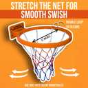 The Official Silent Basketball Hoop Indoor  Durable Plastic, Large Wall-Mounted Basketball Hoop with No-Noise Design + Adhesive & Screw Installation  for Use with Silent Basketball Only