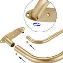 Room Darkening Wrap Around Double Curtain Rod Set, Extendable Metal Rod Set 1 Inches Front and 5/8 Inches for Window 28-48",Gold