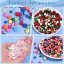 2 x 700PCS 6mm Matte Acrylic Round Craft Beads Spacer Beads with Hole for DIY Bracelet Necklace Earrings Keychain Jewelry Making Supplies,Matte Orange Series