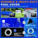 18x34FT Oval Winter Pool Cover Heavy Duty Pool Covers for Above Ground Pool