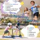 Kick Scooters for Kids 5-7 8-12,Lean to Steer,Three Wheeled Light Up,28"-32" Adjustable Handlebar,Widen Anti-Slip Deck,Floor Push Scooter for Boys Girls Ages 6-12 3-4 Old,Foldable for Travel