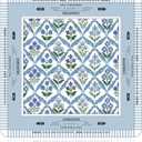 Tegeme Chinoiserie Mahjong Mat 31.5" x 31.5" Blue Purple Flower Mat Anti Slip and Noise Reduction Multi Purpose Game Table Cover Non-Slip Noise Reduction Gaming Rug for Mahjong Card Board Tile Games