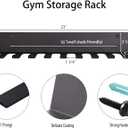 Multi-Purpose Gym Equipment Storage Rack Resistance Bands Storage Hanger Barbell Rack Heavy Duty Gym Rack for Exercise Bands, Lifting Belts and Jump Ropes