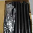 Beautyard 6 Packs Outdoor Solar Candles Lights Flickering Decorative Lantern Stake Lighting for Garden, Backyard, Lawn, Pathway, Patio Accessories and Decor ( Small 6 Pack , Black )