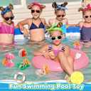 Chengu 6 Pcs Pool Floaties for Girl Dolls Swim Accessories Set Swimming Pool Floaties Party Ring Girl Dolls Cup Coasters Toys for 11.5" Swimming