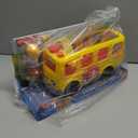 Fisher-Price Little People Musical Toddler Toy Sit with Me School Bus with Lights Sounds & 2 Figures for Pretend Play Kids Ages 1+ Years