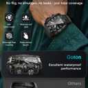 Goton Rugged Case and Band Kit with Screen Protector for Apple Watch 46mm, Compatible with Apple Watch Series 10, Full Body Shockproof Metal+PC Bumper Cover with Soft Band, 46mm Black