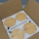 4pcs Set Vintage Coffee Mugs gifts for women, Overnight Oats Containers with Bamboo Lids and Spoons - 14oz Clear Embossed Glass Cups, Cute Coffee Bar Accessories, Iced Coffee Glasses