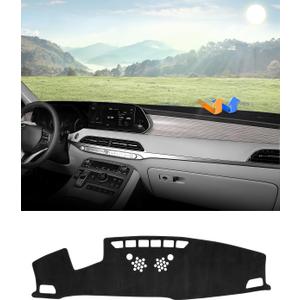 Autorder Dashboard Cover Mat for Hyundai Palisade 2020-2025 Accessories Dash Cover Mat Flannel Sunshade Glare UV Rays Protector (with Hud)
