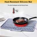 Silicone Dish Drying Mat for Kitchen Counter,Non-Slip Dish Drying Pad with Drain Lip,Heat Resistant Sink drying Mat for Dishes,Large Rubber dish drain mat dish rack mat (Grey,15.8"x13")